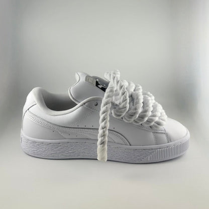 SUEDE XL JRopes all white