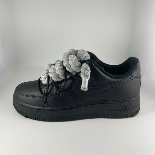 AF1 JRopes OffWhite double black - grey