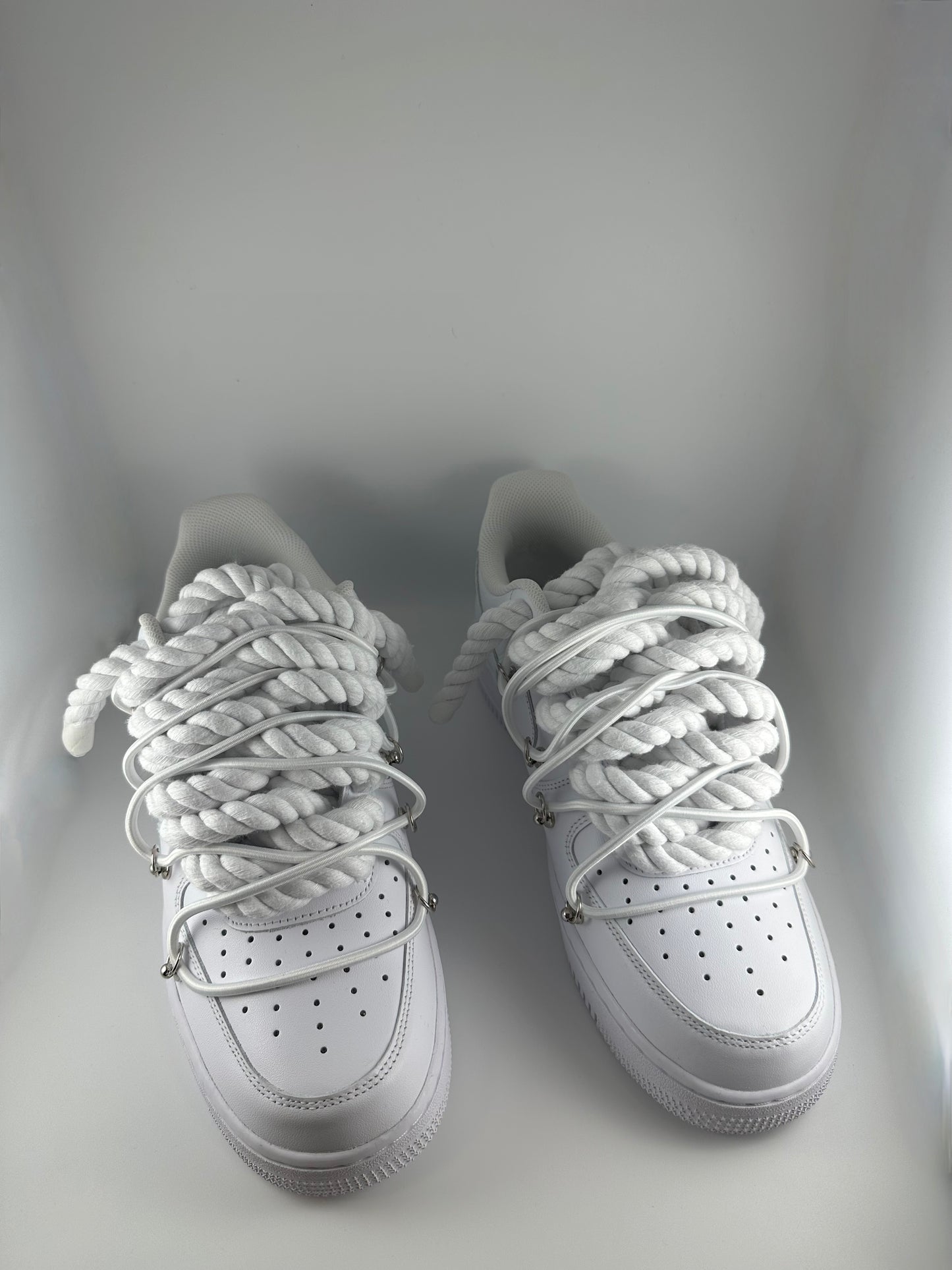 AF1 JRopes White Double Laced White