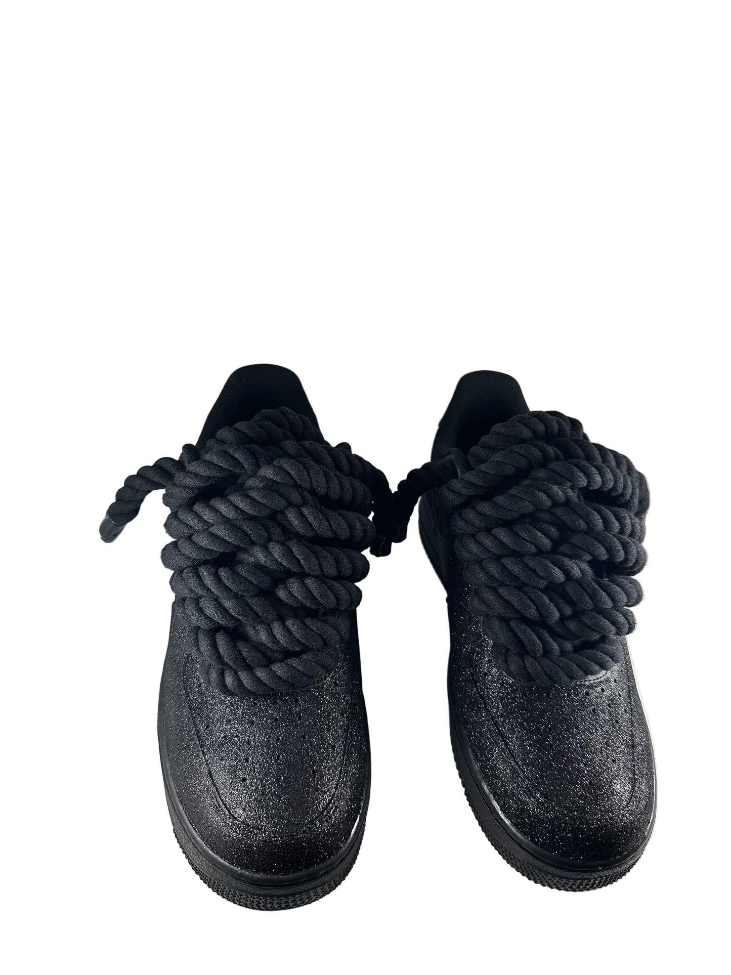 AF1 JRopes all black glitter