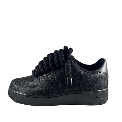 AF1 JRopes all black glitter