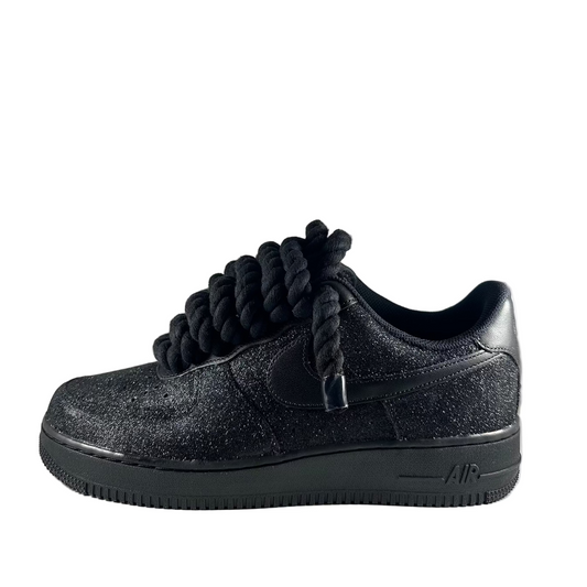AF1 JRopes all black glitter