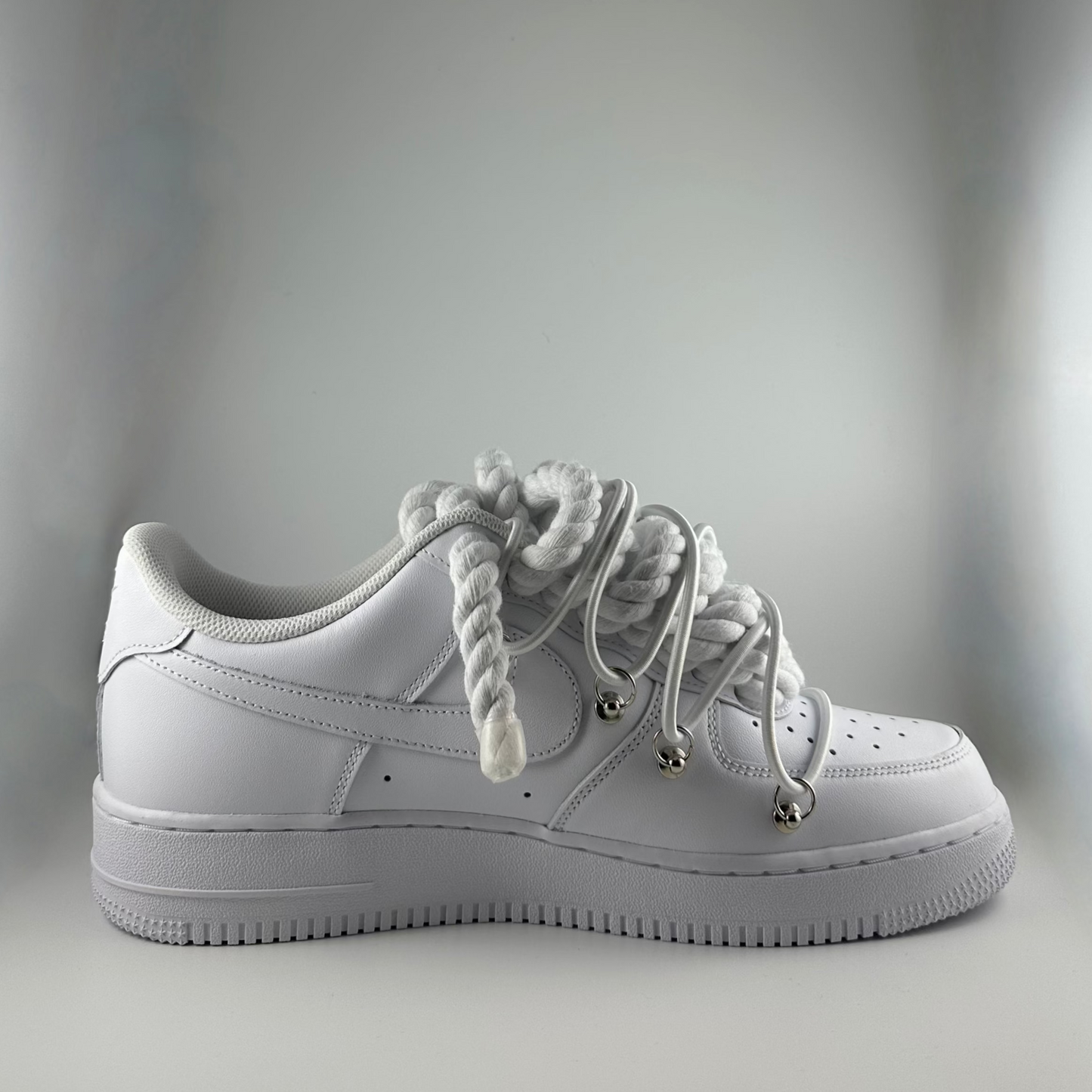 AF1 JRopes White Double Laced White