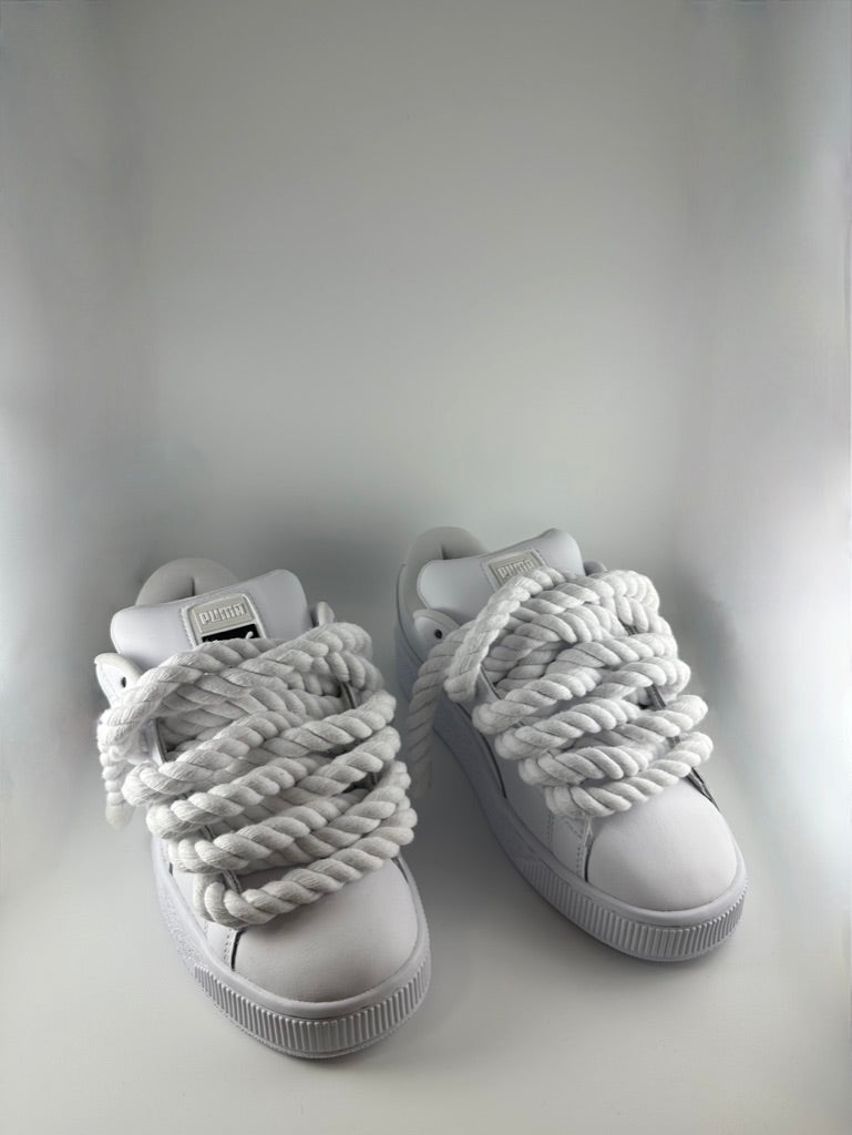 SUEDE XL JRopes all white