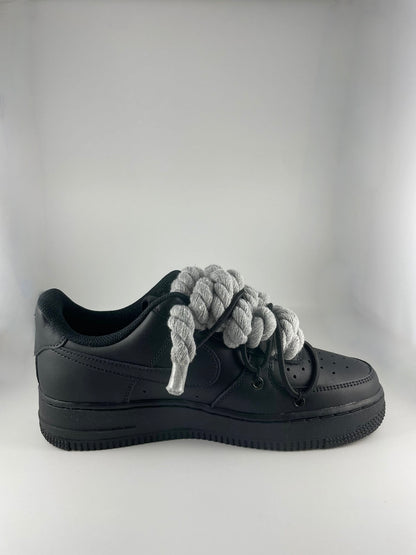 AF1 JRopes OffWhite double black - grey