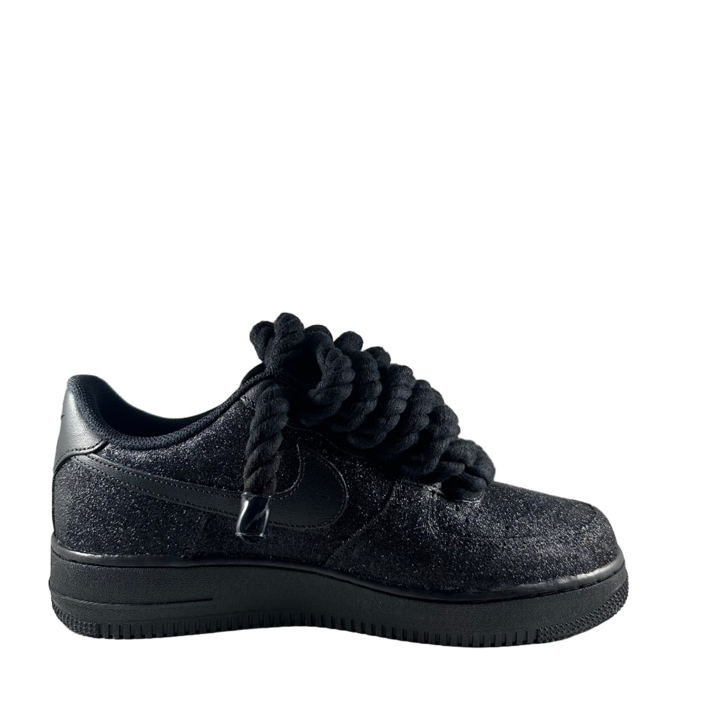 AF1 JRopes all black glitter