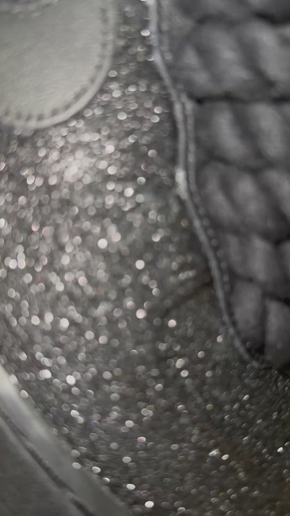 AF1 JRopes all black glitter