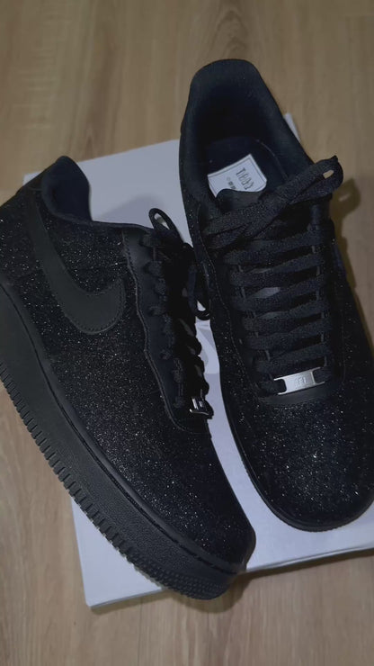 AF1 all black glitter